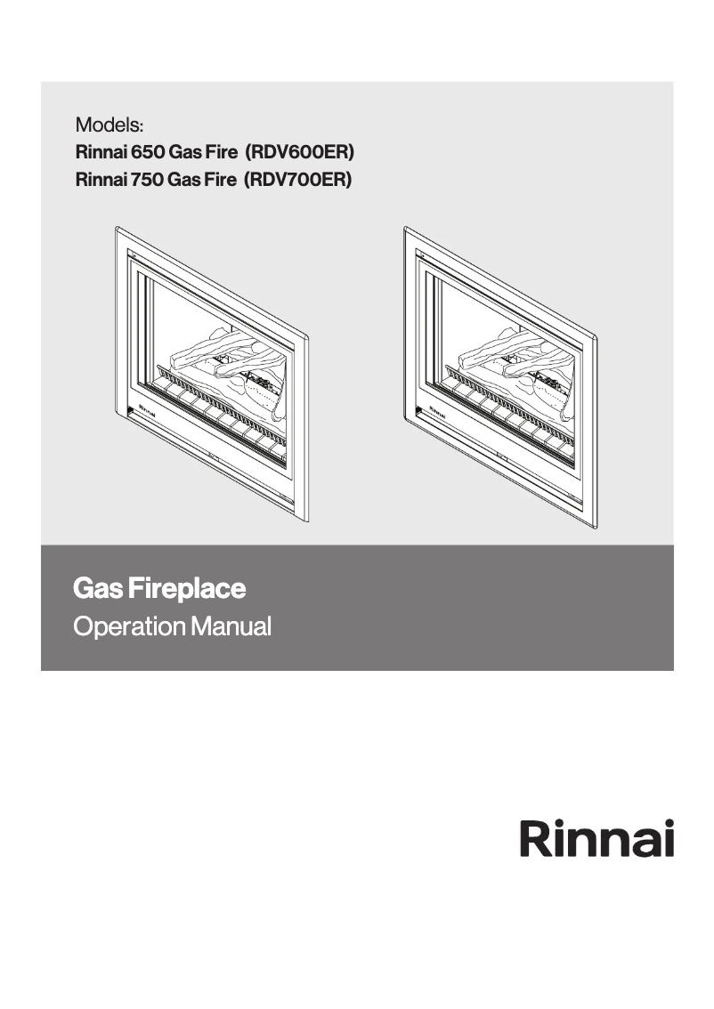 Page n°1 - Manuel utilisateur Rinnai RDV700ER
