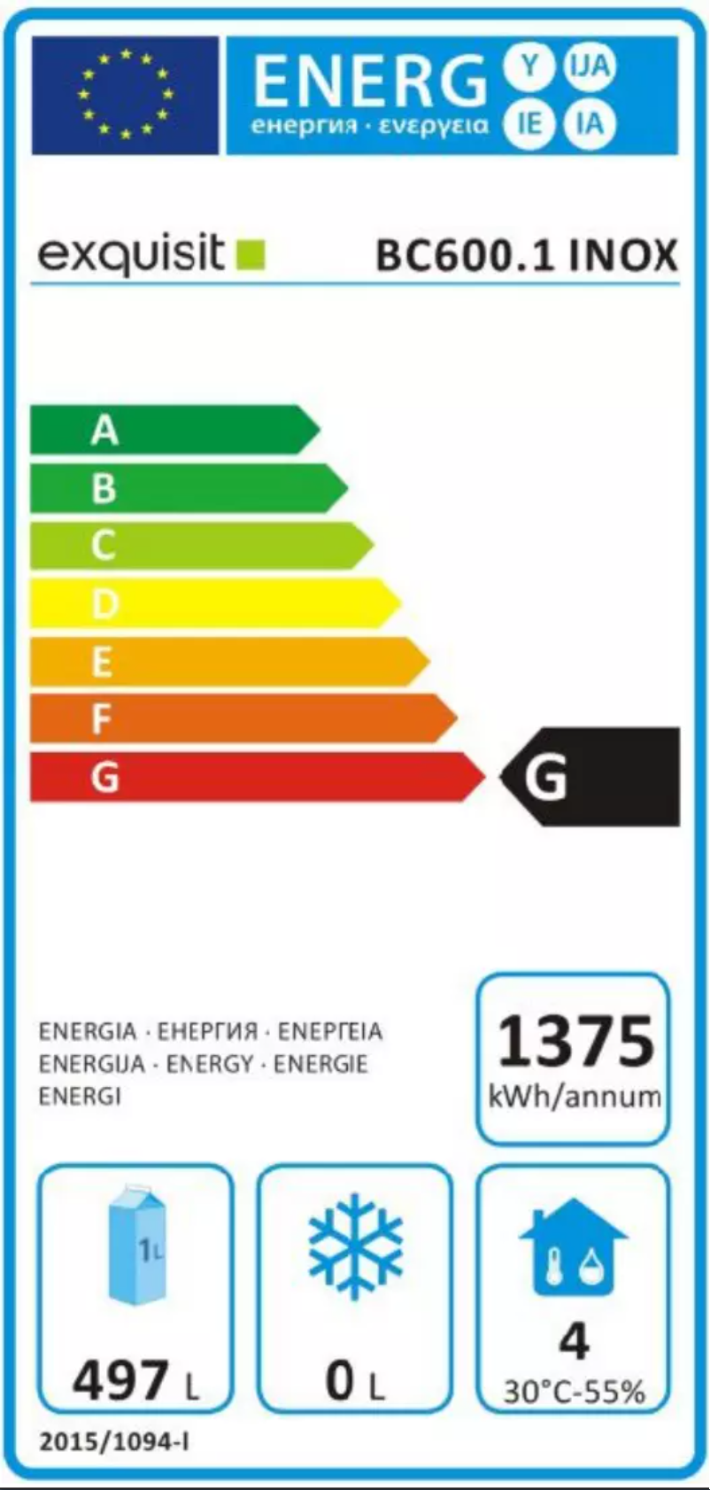 Image de la première page du manuel de l'appareil BC600.1INOX