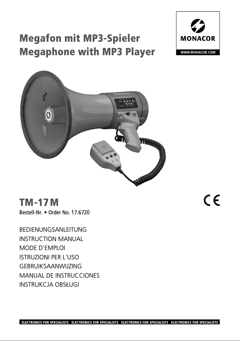 Image de la première page du manuel de l'appareil TM-17M