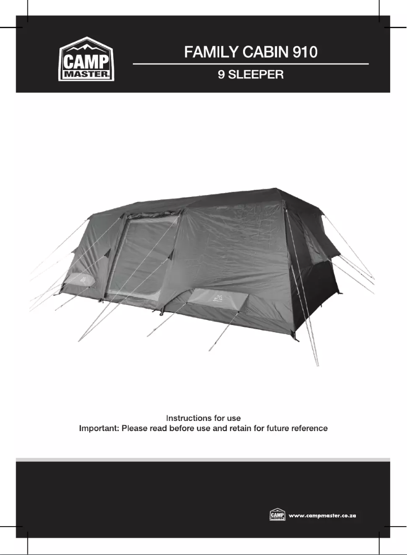 Image de la première page du manuel de l'appareil Family Cabin 910