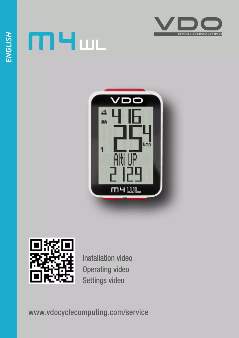 Page n°1 - Manuel utilisateur VDO M4 WL