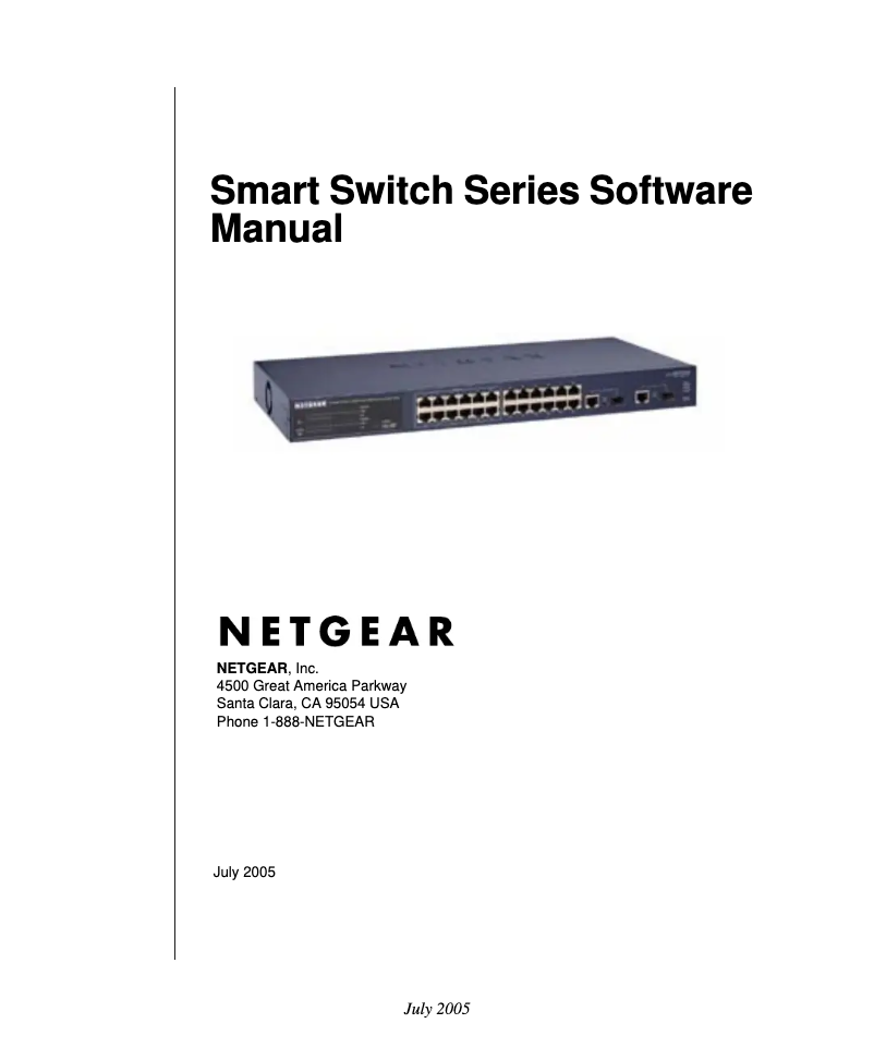 Page n°1 - Manuel utilisateur Netgear FS750T2