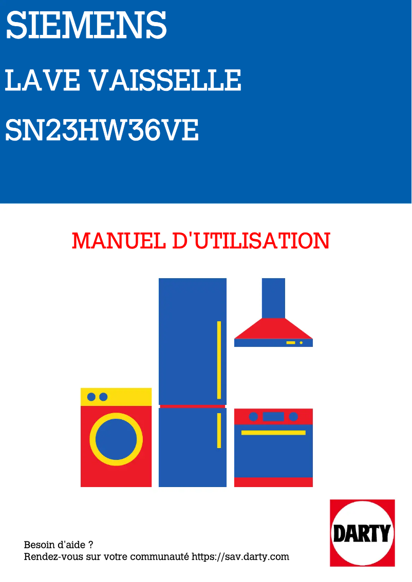 Page n°1 - Manuel utilisateur Siemens SN23HW36VE