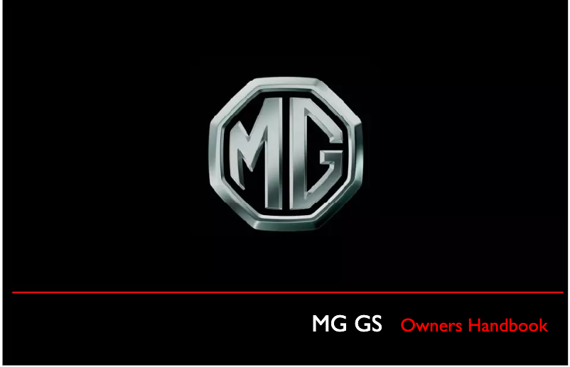 Page n°1 - Manuel utilisateur MG GS (2016)