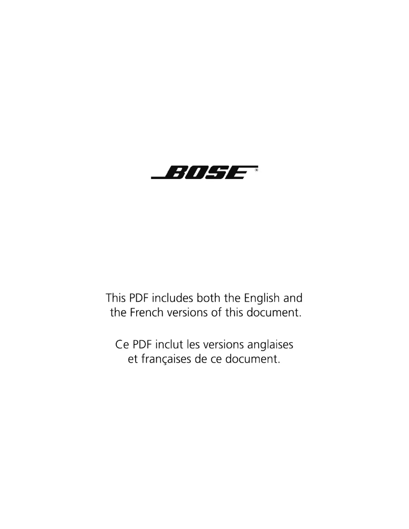 Page 1 de la notice Manuel utilisateur Bose 201