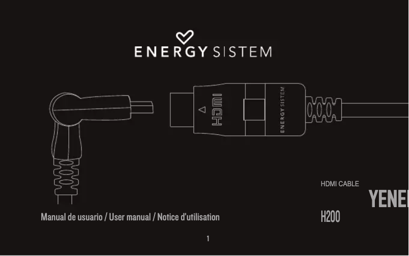 Page 1 of the manual User Manual Energy Sistem H200