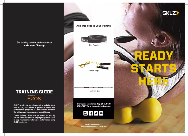 Page n°1 - Manuel utilisateur SKLZ PERF-DUMSG-004