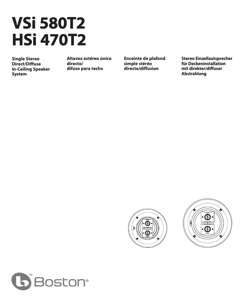 Page 1 de la notice Manuel utilisateur Boston Acoustics HSi 470T2