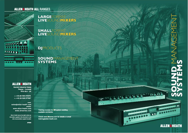 Page n°1 - Brochure Allen & Heath IDR-8