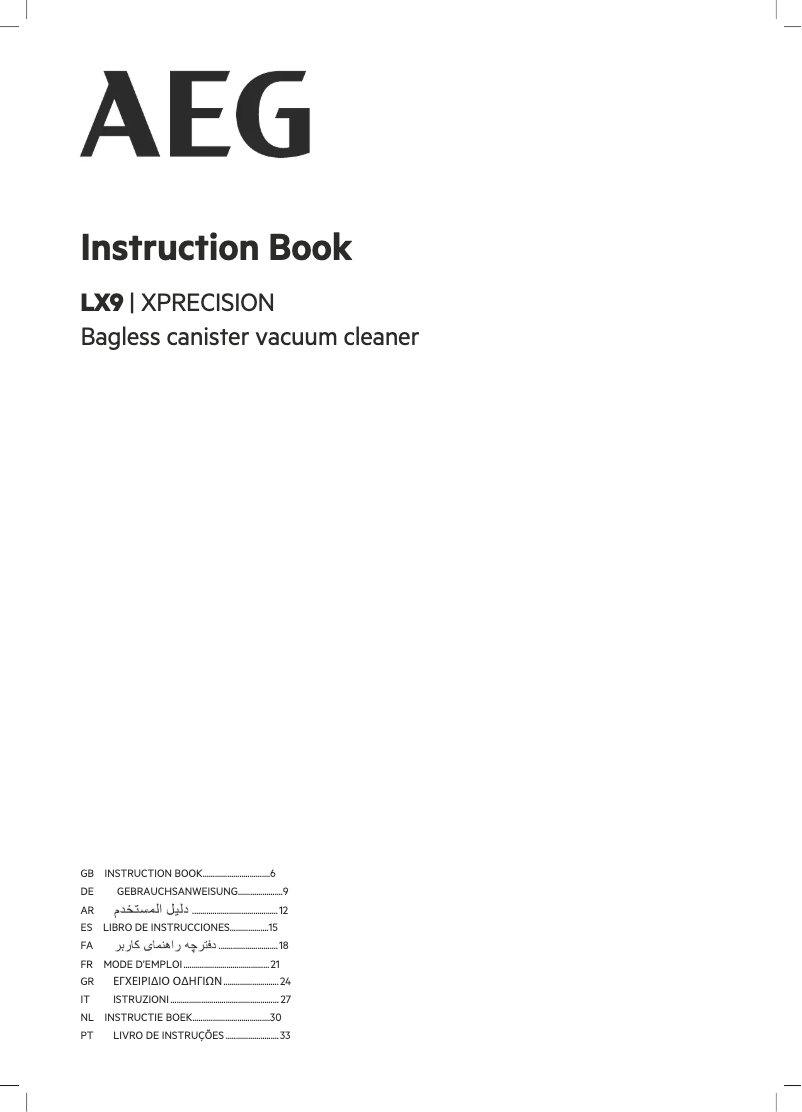 Image de la première page du manuel de l'appareil LX9-3-MG