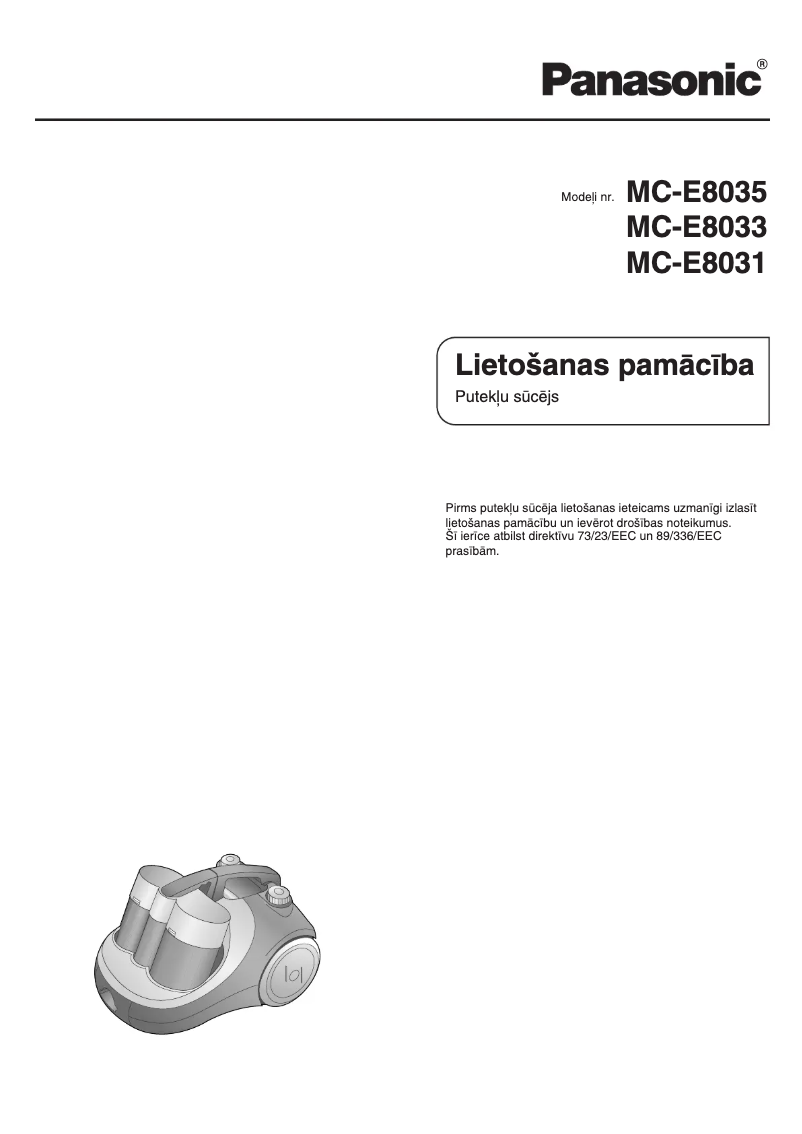 Image de la première page du manuel de l'appareil MC-E8035