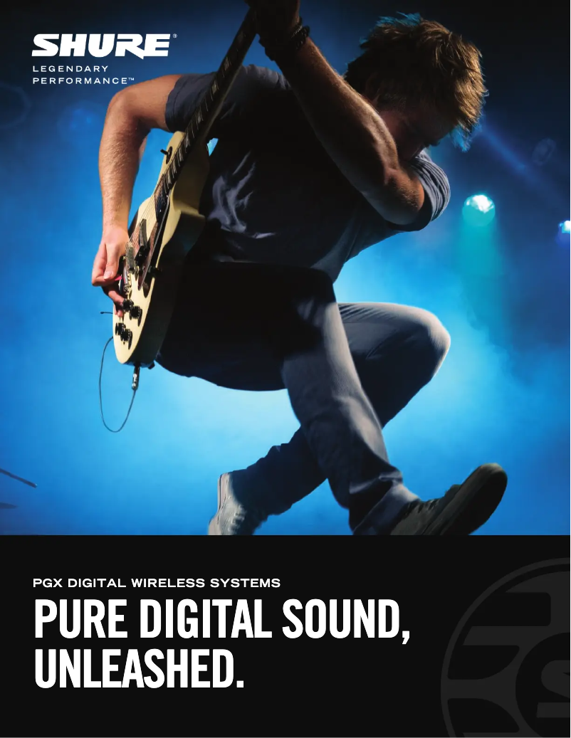 Page 1 de la notice Brochure Shure PGX-D