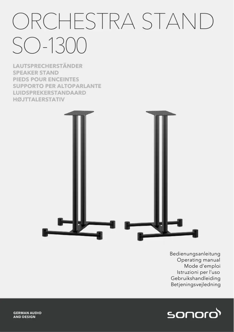Page n°1 - Manuel utilisateur Sonoro Orchestra Stand SO-1300