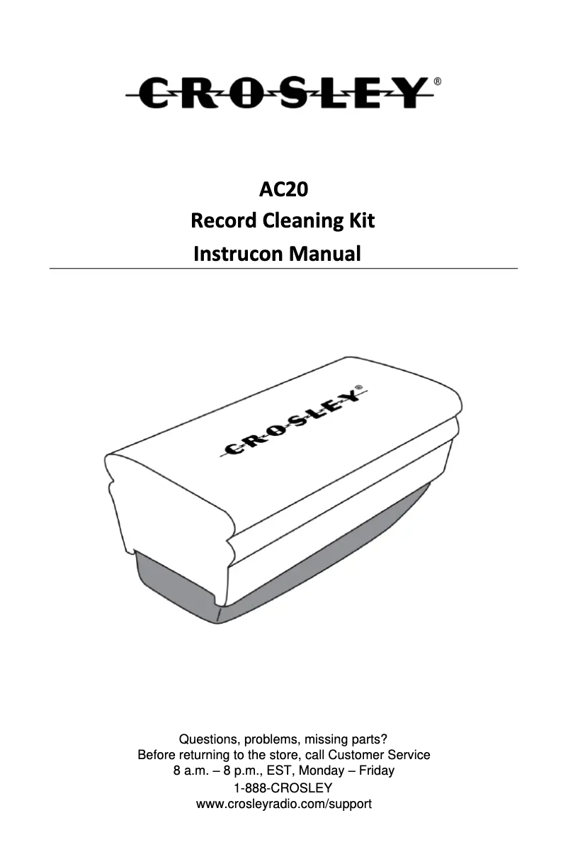 Page 1 de la notice Manuel utilisateur Crosley AC20