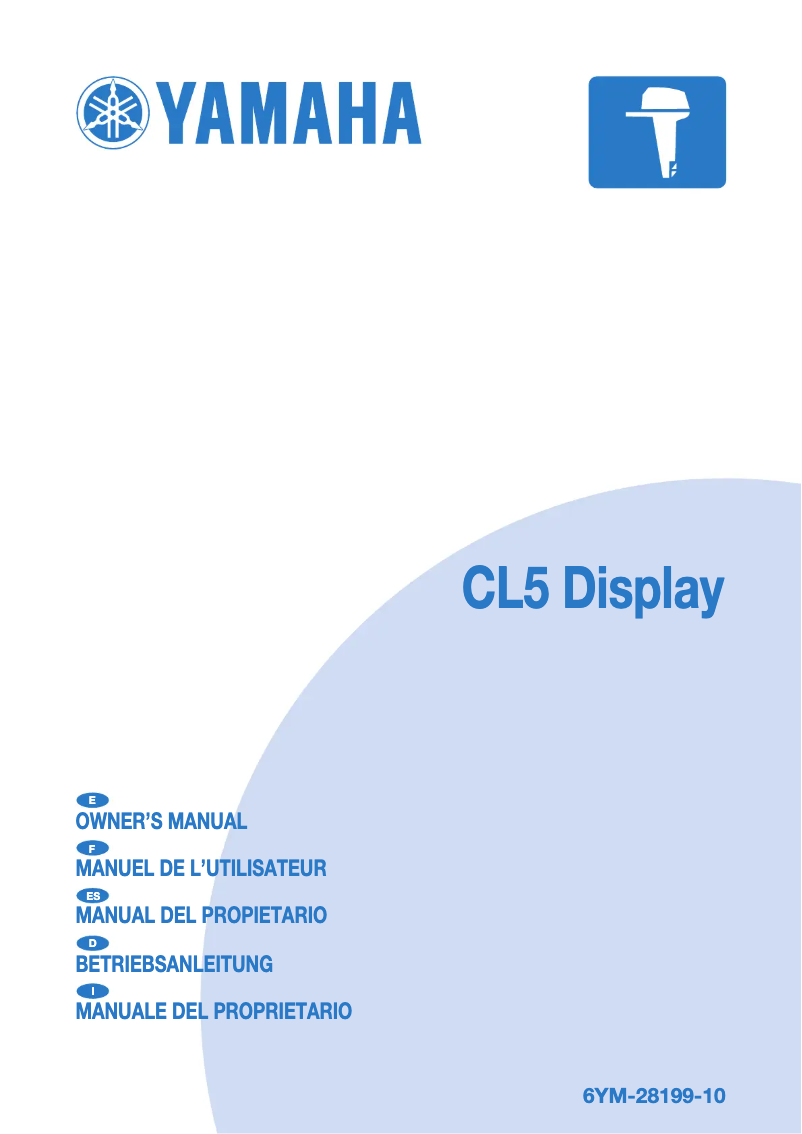 Image de la première page du manuel de l'appareil CL5 Display (2020)