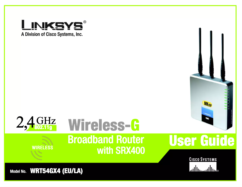 Página 1 del manual Manual de usuario Linksys WRT54GX4