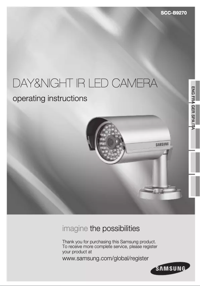 Image de la première page du manuel de l'appareil SCC-B9270