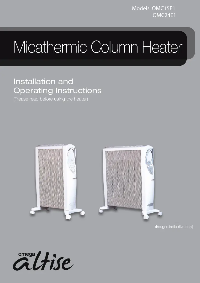 Page 1 de la notice Manuel utilisateur Omega Altise OMC15E1