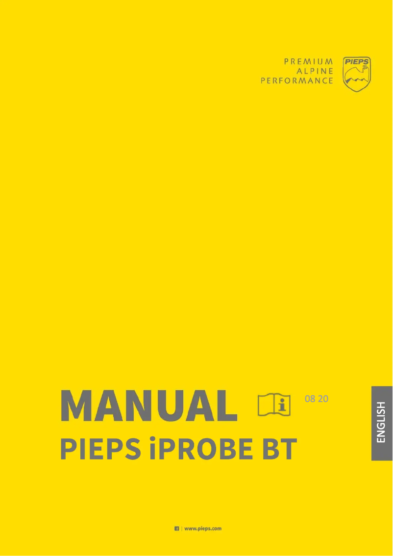 Page 1 de la notice Manuel utilisateur Pieps iProbe BT