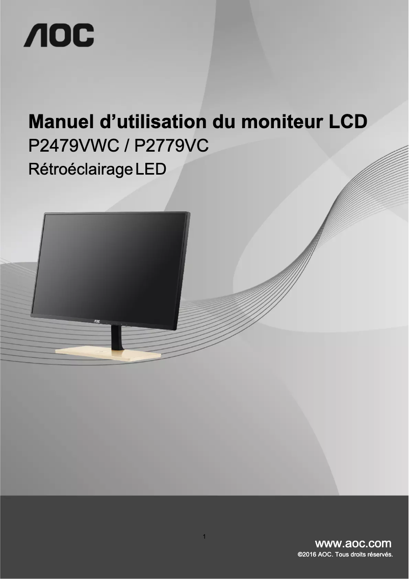 Image de la première page du manuel de l'appareil P2779VC