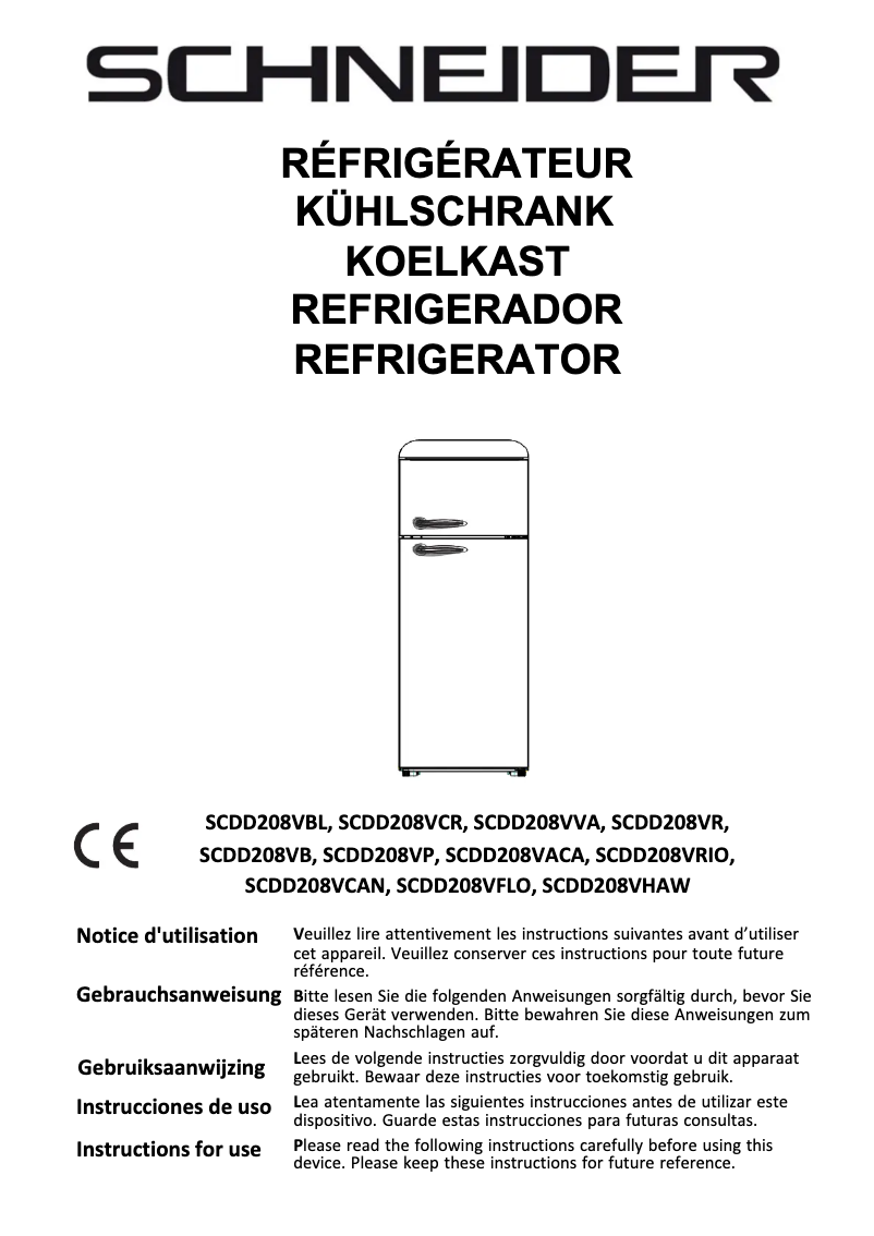 Page 1 de la notice Mode d'emploi Schneider SCDD208VR