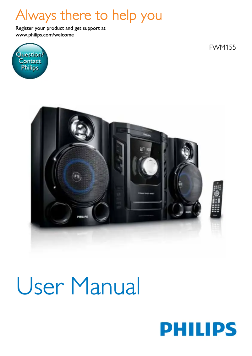 Página 1 del manual Manual de usuario Philips FWM155