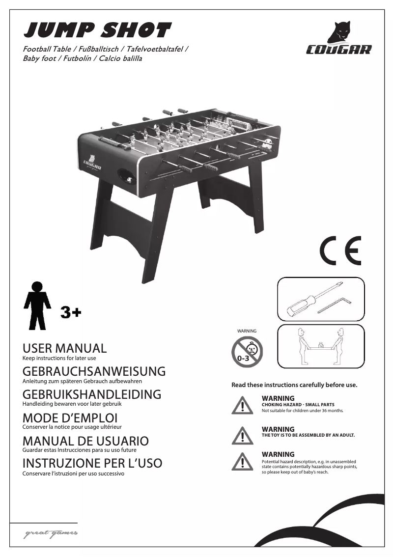 Page 1 de la notice Manuel utilisateur Cougar Jump Shot