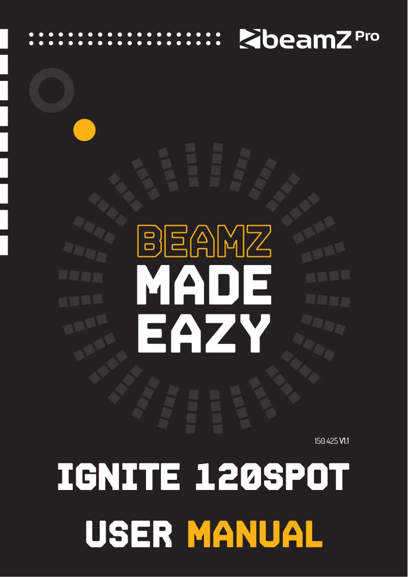 Page n°1 - Manuel utilisateur BeamZ IGNITE 120
