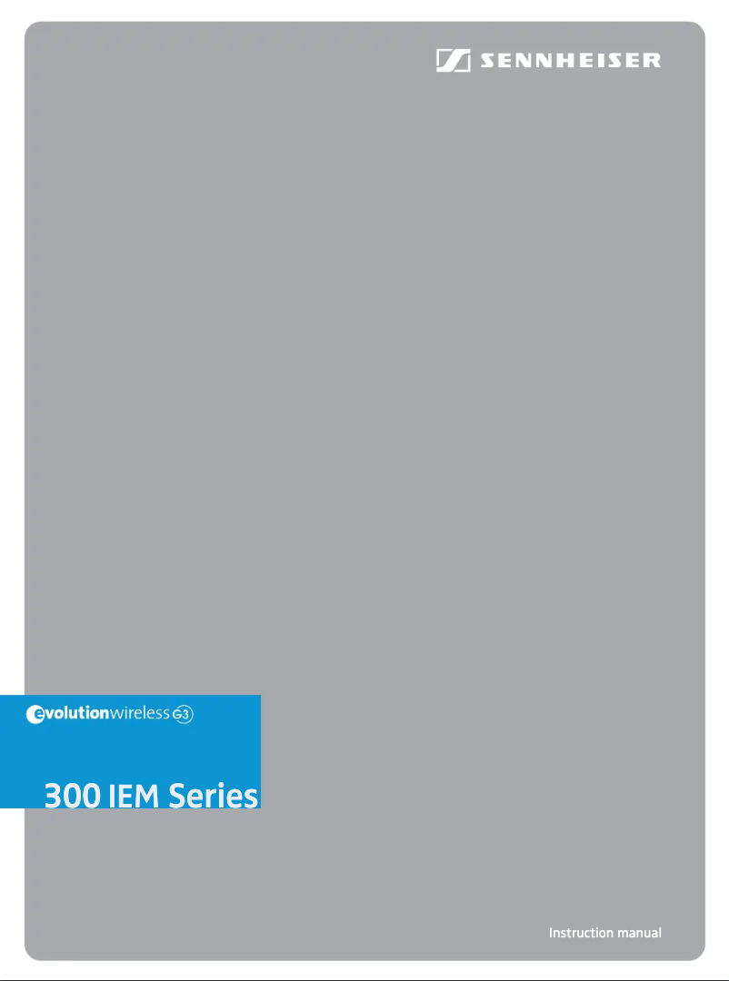 Page 1 de la notice Manuel utilisateur Sennheiser EW 300 IEM G3-A-EU