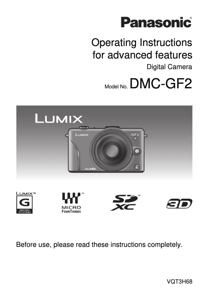 Imagen de la primera página del manual del dispositivo Lumix DMC-GF2K