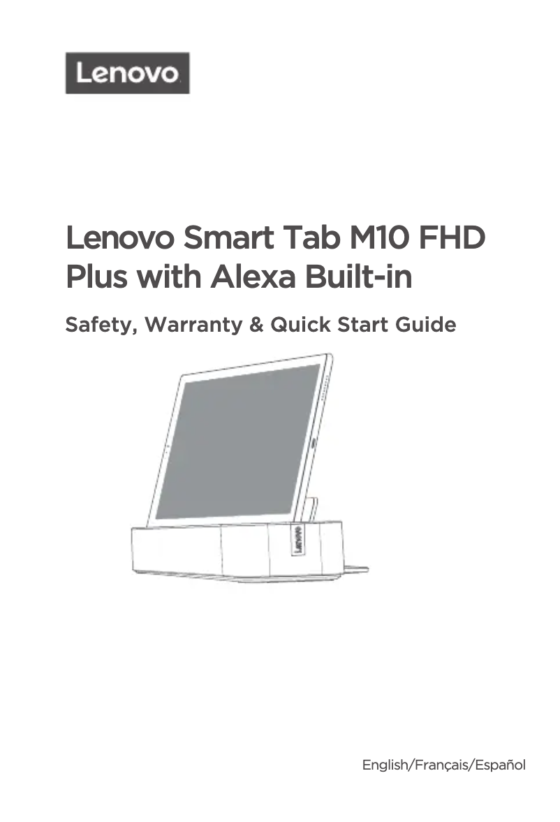 Page n°1 - Manuel utilisateur Lenovo Smart Tab M10 FHD Plus