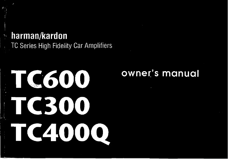 Image de la première page du manuel de l'appareil TC400Q