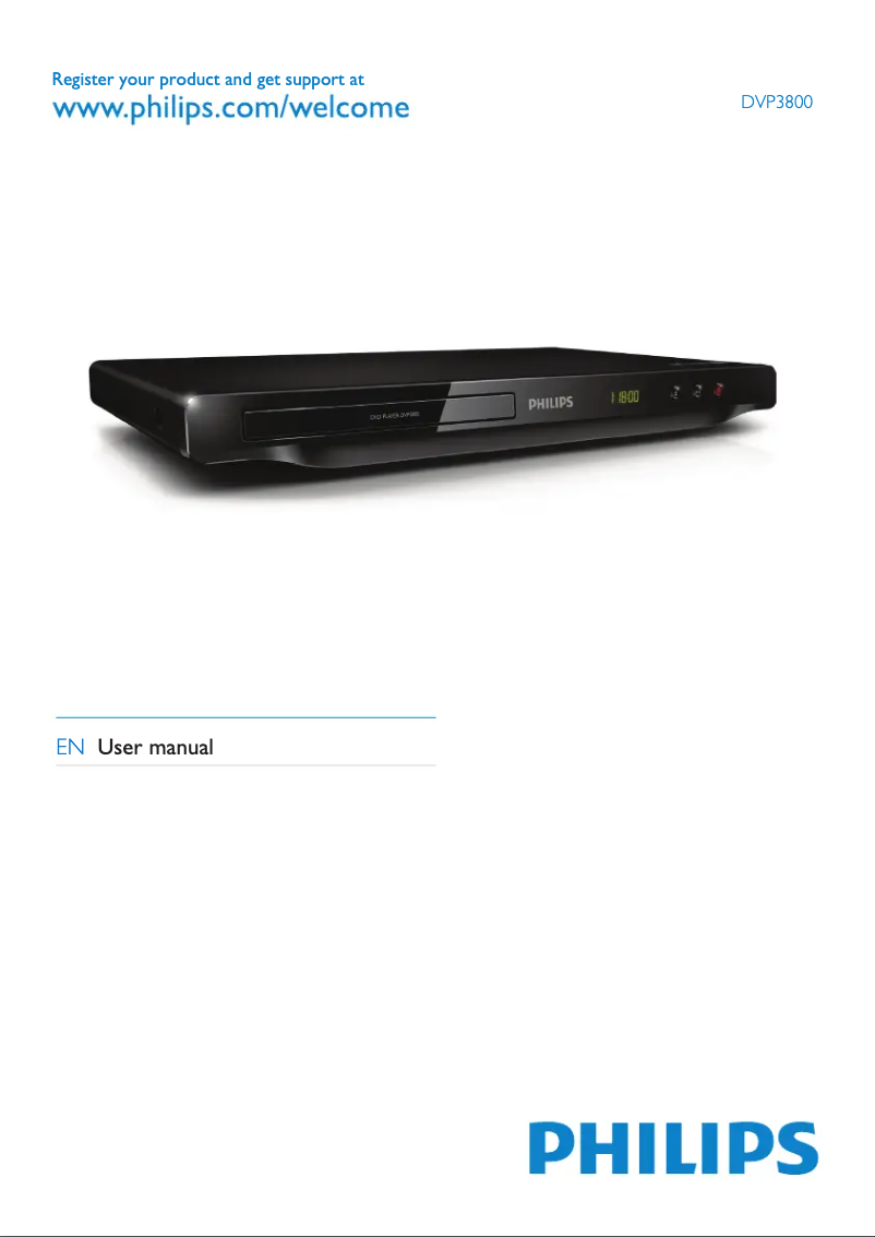 First page image of the manual for DVP3800X