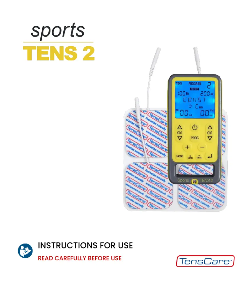 Image de la première page du manuel de l'appareil Sports TENS 2