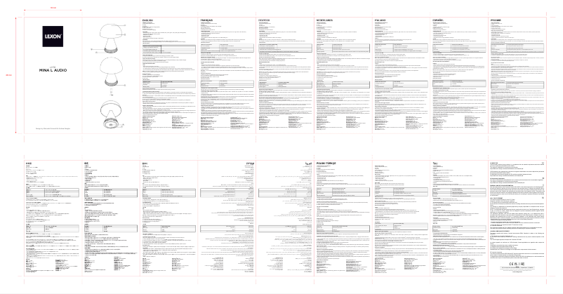 Page n°1 - Manuel utilisateur Lexon Mina L Audio