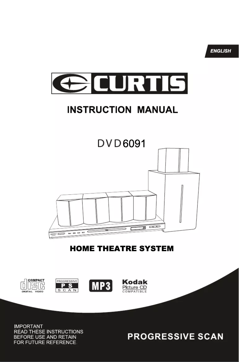 Page 1 de la notice Manuel utilisateur Curtis DVD6091