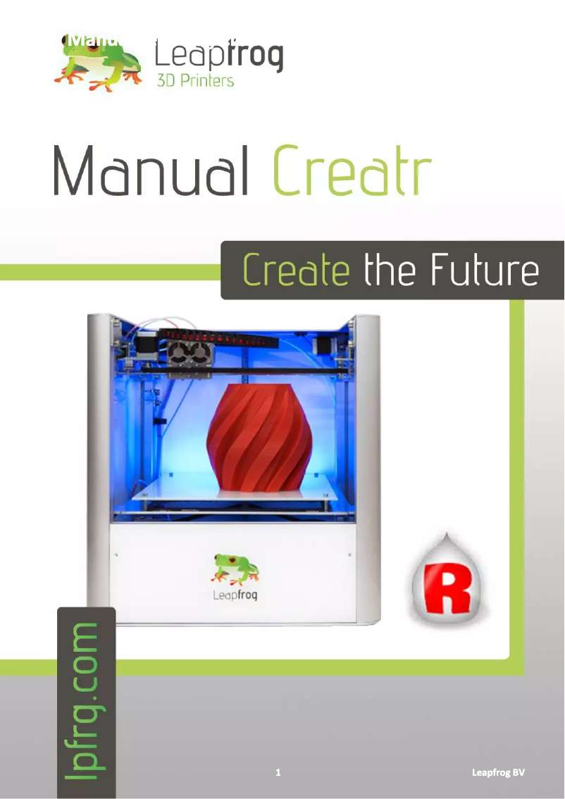 Page 1 de la notice Manuel utilisateur Leap Frog Creatr