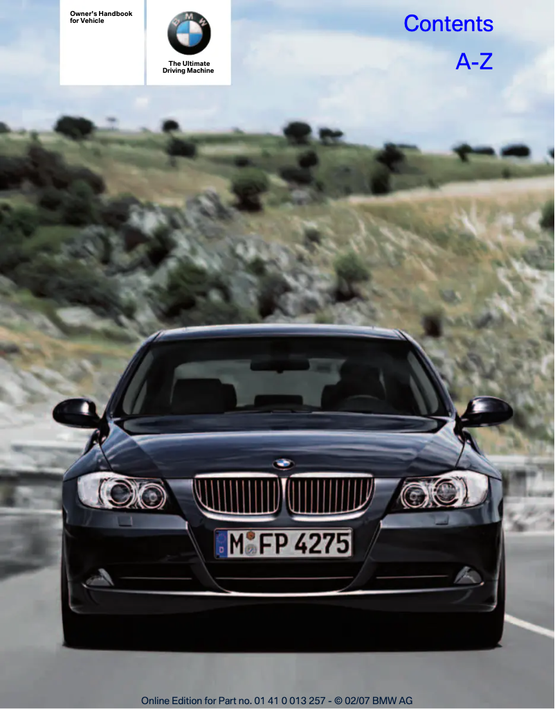 Page 1 de la notice Manuel utilisateur BMW 330d (2007)