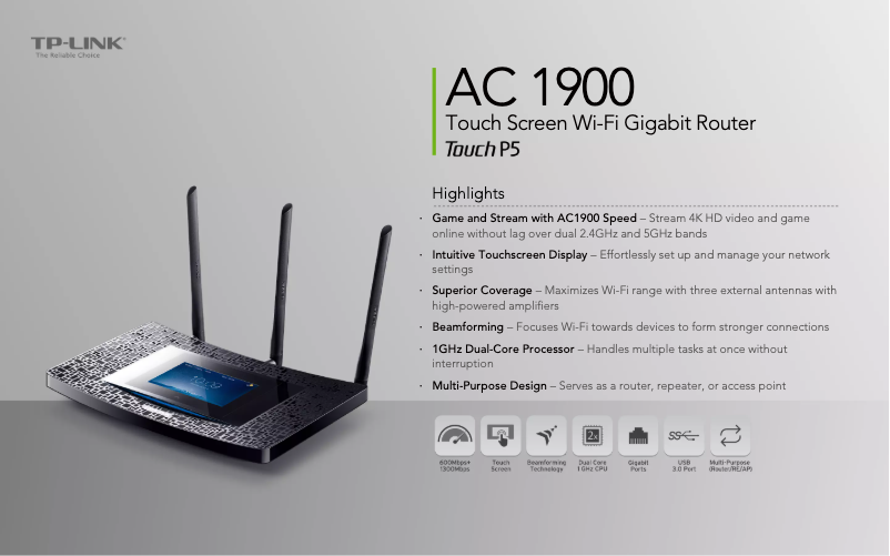 Image de la première page du manuel de l'appareil Touch P5