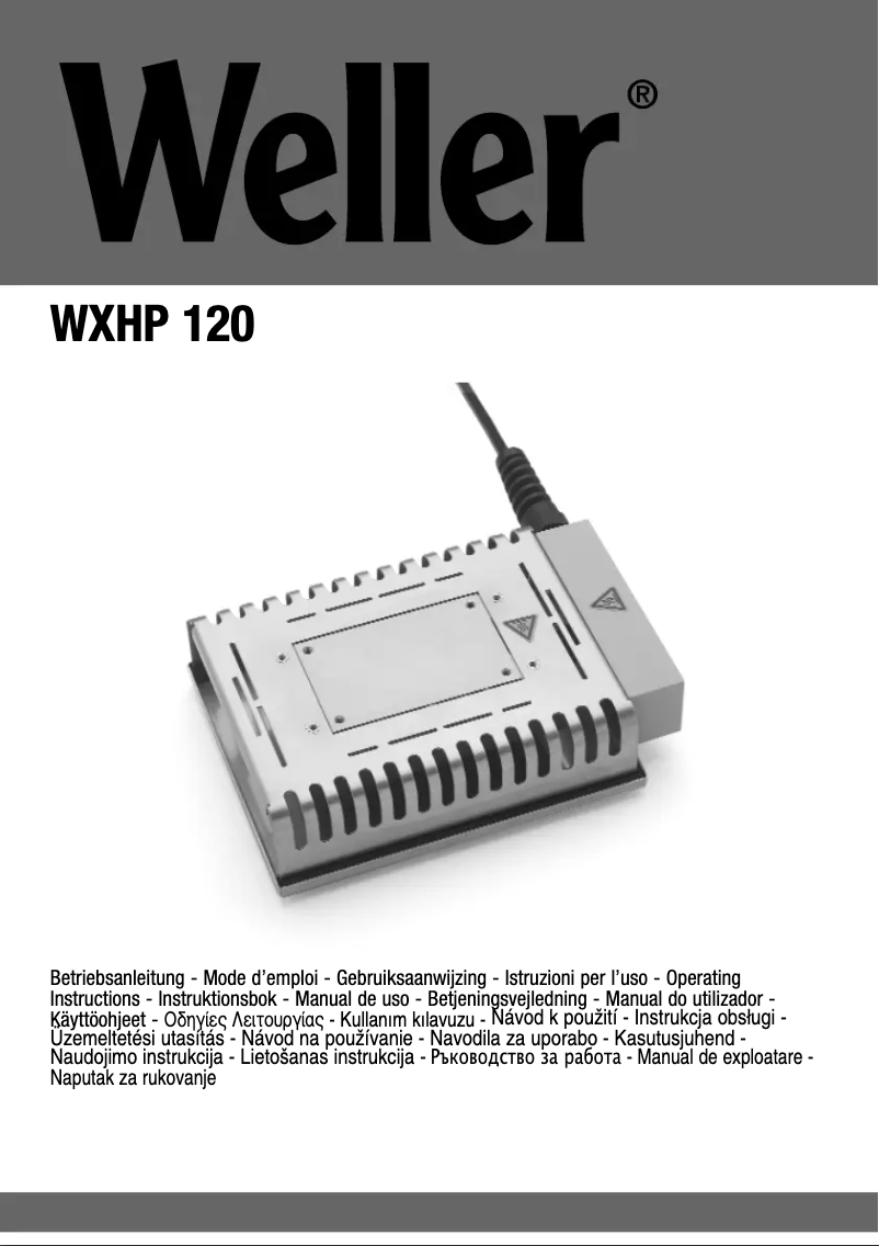 Page n°1 - Manuel utilisateur Weller WXHP 120