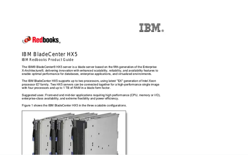 Page n°1 - Manuel utilisateur IBM BladeCenter HX5 7873