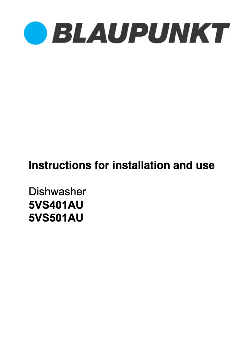 Page 1 de la notice Guide d'installation Blaupunkt 5VS401AU
