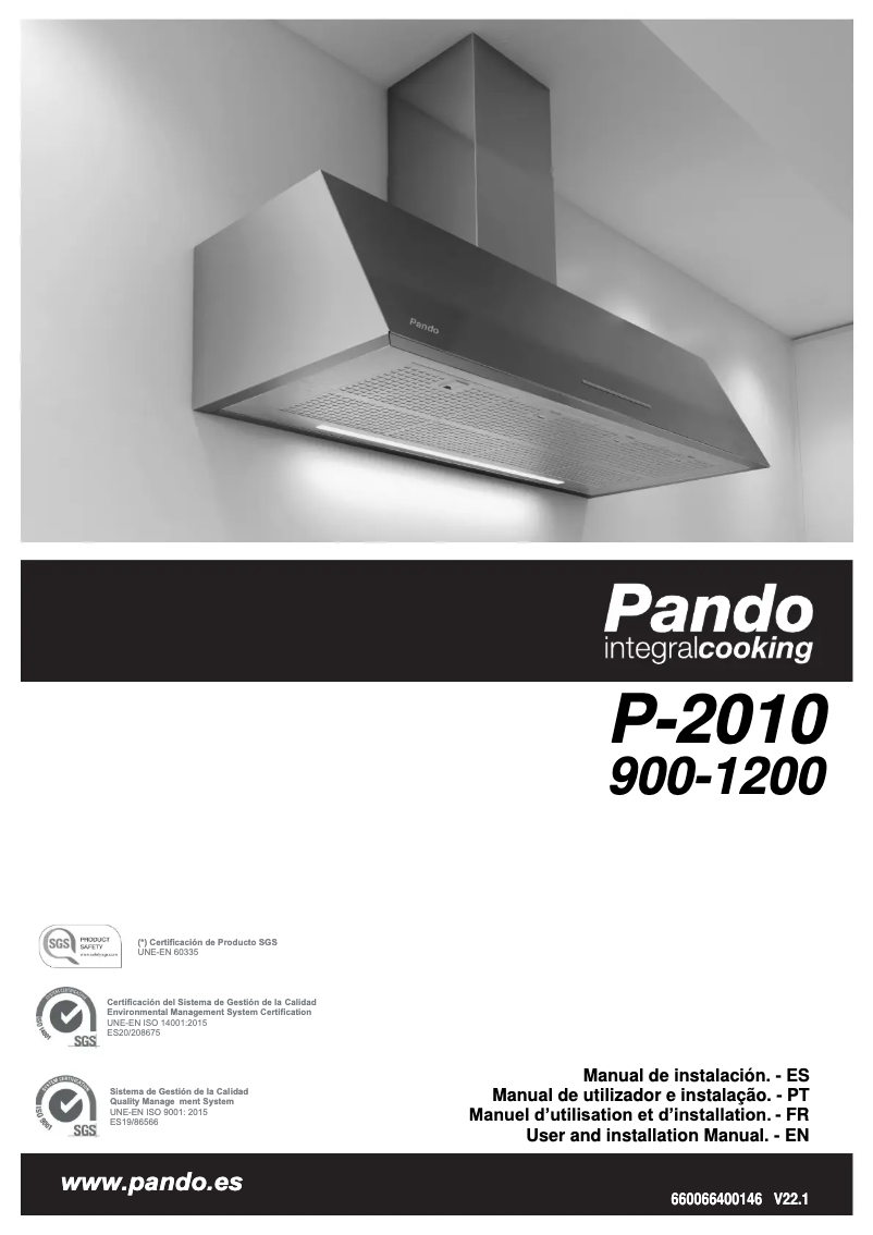 Page n°1 - Manuel utilisateur Pando P-2010