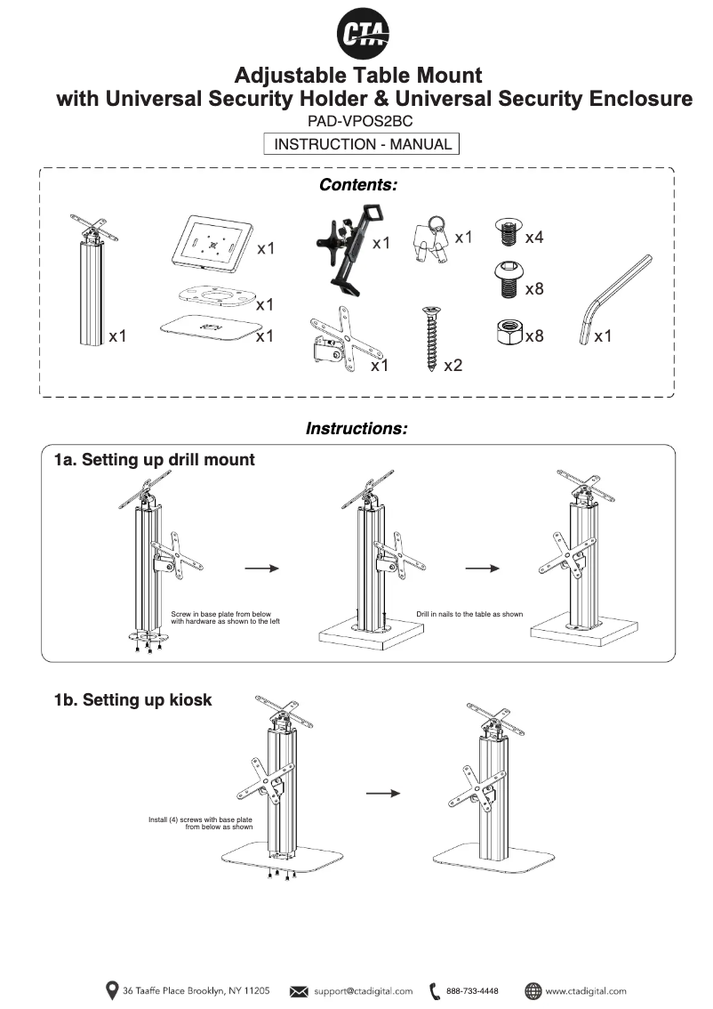 Image de la première page du manuel de l'appareil PAD-VPOS2B