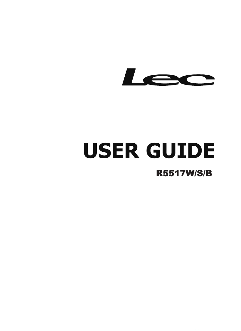Page n°1 - Manuel utilisateur LEC R5517