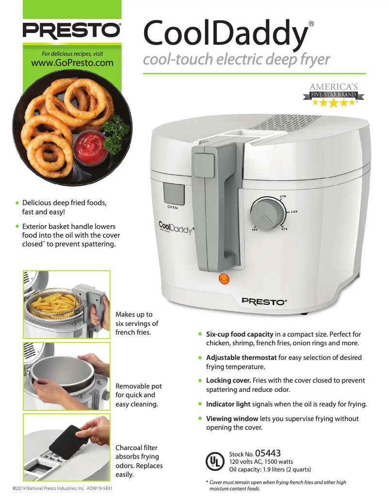 Image de la première page du manuel de l'appareil CoolDaddy 05443