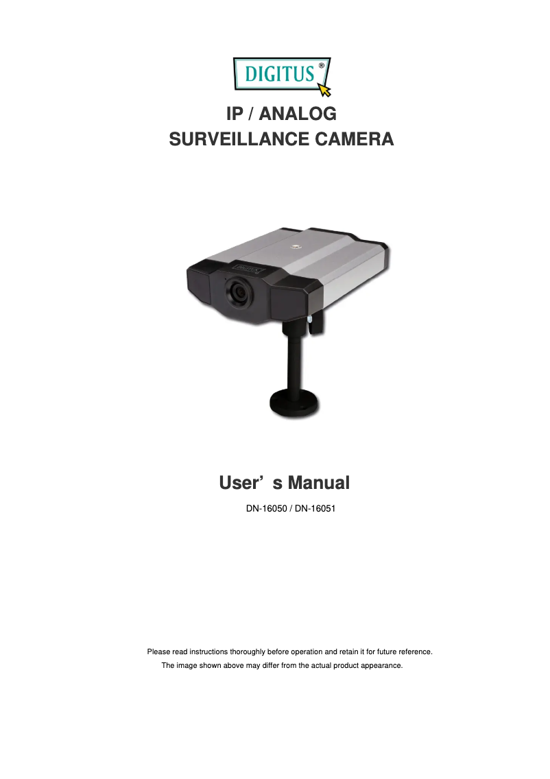 Page 1 de la notice Manuel utilisateur Digitus DN-16050