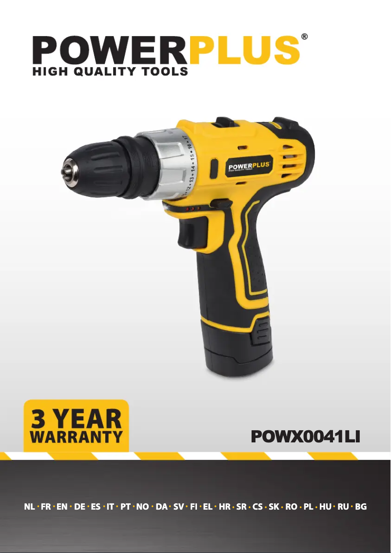 Page n°1 - Manuel utilisateur PowerPlus POWX0041LI