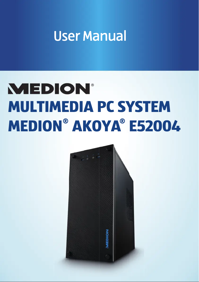 Page 1 de la notice Manuel utilisateur Medion Akoya E52004 (MD 34755)