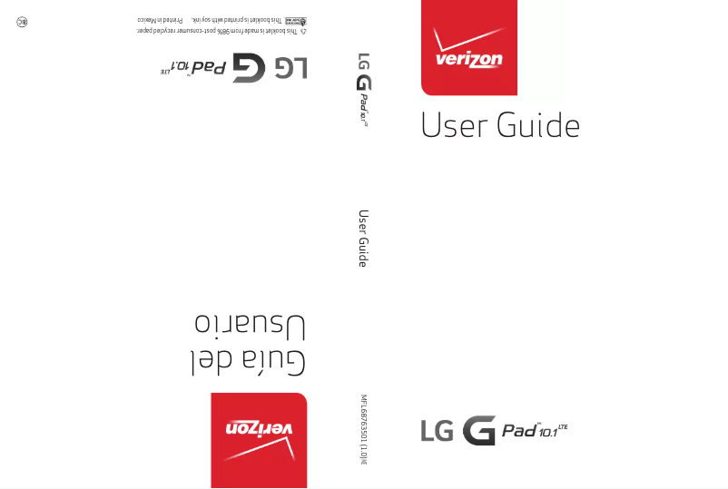 Image de la première page du manuel de l'appareil G Pad 10.1 LTE